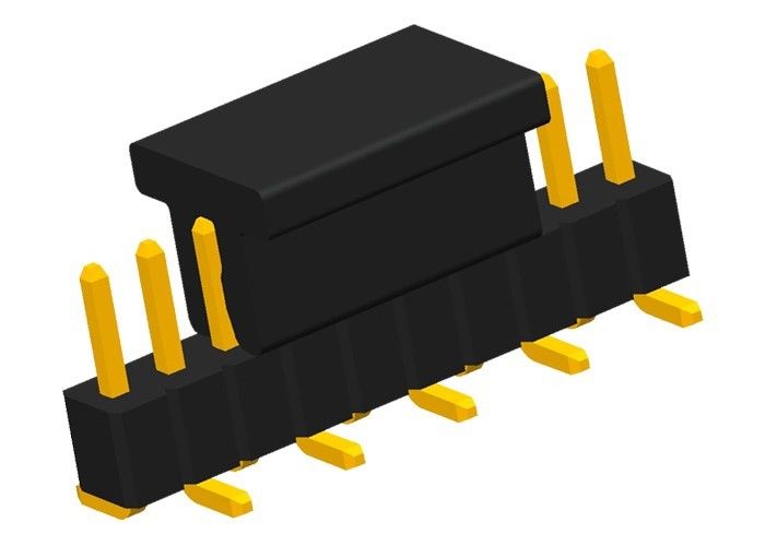 Flash ad angolo retto dell'oro del connettore dell'intestazione del singolo CAPPUCCIO di fila di Pin dell'intestazione 10 di Pin di SMT