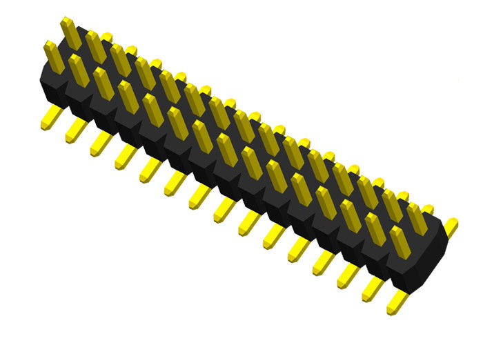 Tipo connettore di Pin del PWB 1.0mm di SMT di due di fila di Pin dell'intestazione plastiche del connettore singolo