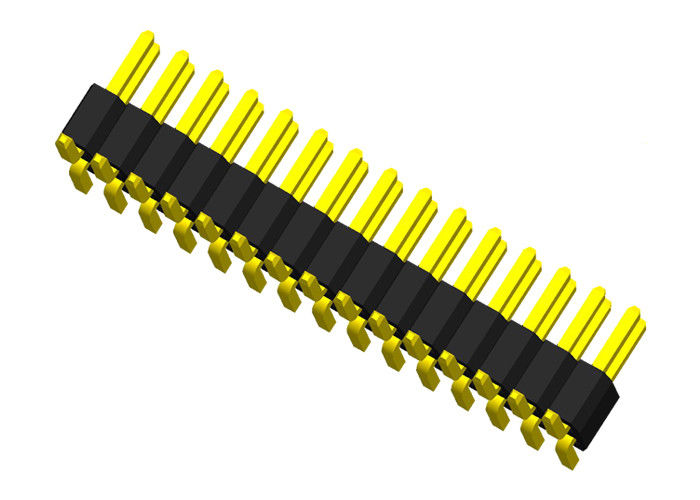 Tipo connettore di Pin del PWB 1.0mm di SMT di due di fila di Pin dell'intestazione plastiche del connettore singolo