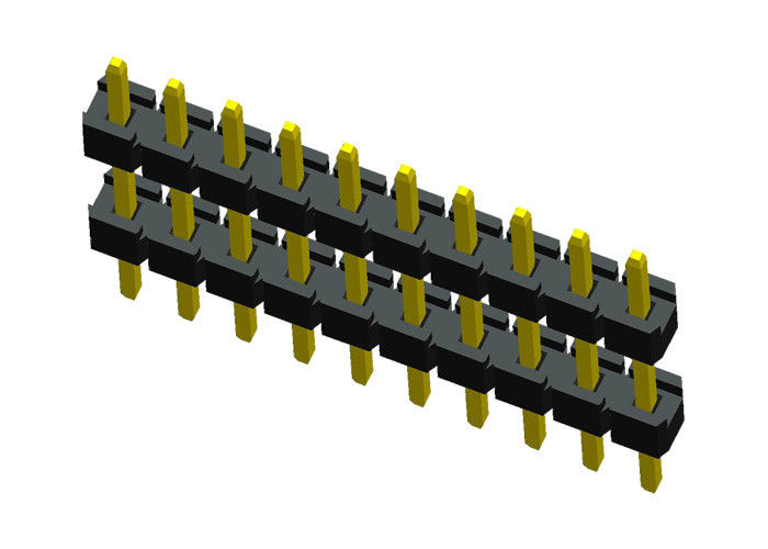 Doppio connettore dell'intestazione di Pin della plastica 10 un tipo connettore da 180 gradi di Pin del PWB