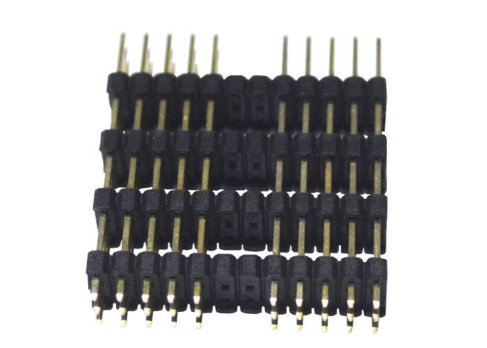 3 passo del connettore 2.54mm dell'intestazione di Pin di fila un tipo quattro plastica da 180 gradi