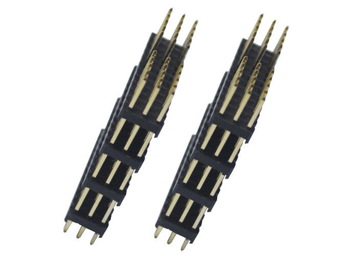 3 passo del connettore 2.54mm dell'intestazione di Pin di fila un tipo quattro plastica da 180 gradi