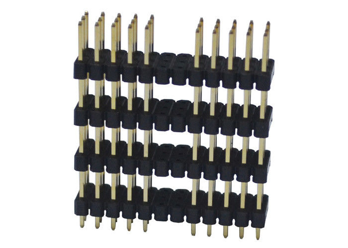 3 passo del connettore 2.54mm dell'intestazione di Pin di fila un tipo quattro plastica da 180 gradi