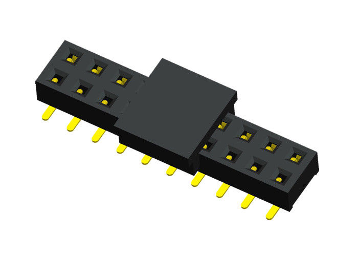 Passo femminile di fila 2.0mm del doppio del connettore dell'intestazione di Pin del nero 20 con il CAPPUCCIO