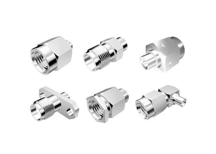 Ohm RoHS del connettore coassiale 50 del rame del morsetto del connettore maschio dell'ottone SMA compiacente