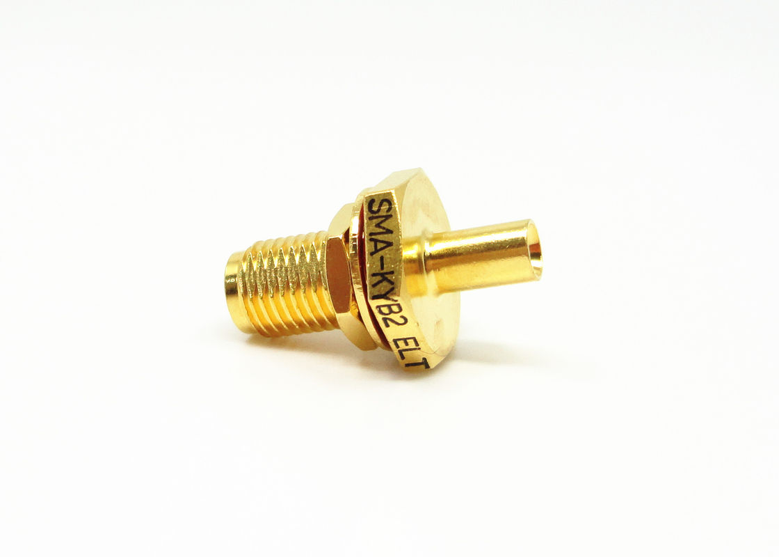 Alto oro femminile affidabile del connettore di cavo della paratia rf SMA placcato per cavo 086