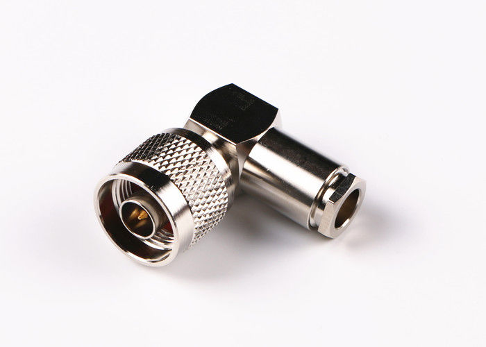 Connettore ad angolo retto nichelato di TNC, connettore coassiale VSMR ≤1.3 di TNC