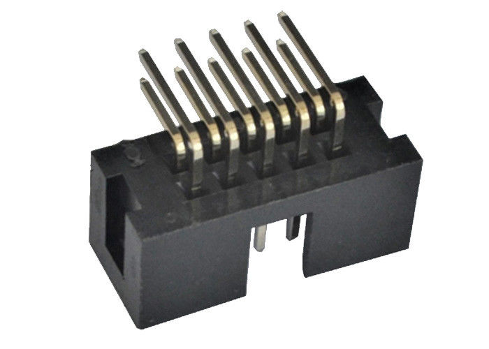 connettore dell'intestazione della scatola di 2.54mm 90 ﹣ 40℃ dei perni 3.0AMP dell'intestazione di grado a +105℃