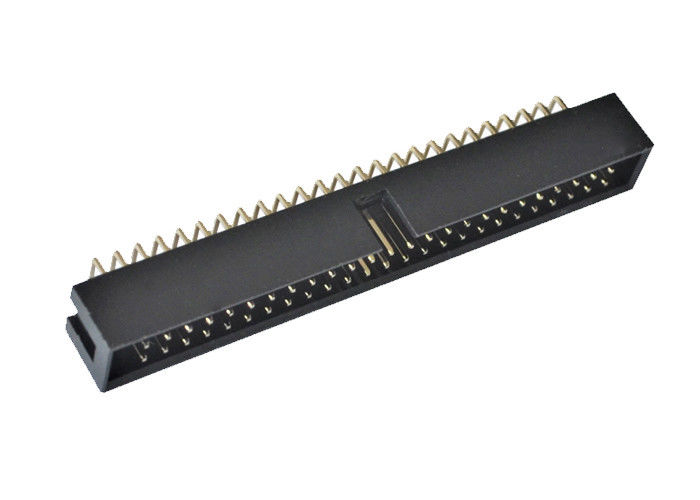 Intestazione a forma di scatola di Pin del passo 50 del PWB di grado ad angolo retto 2.54mm del connettore 90