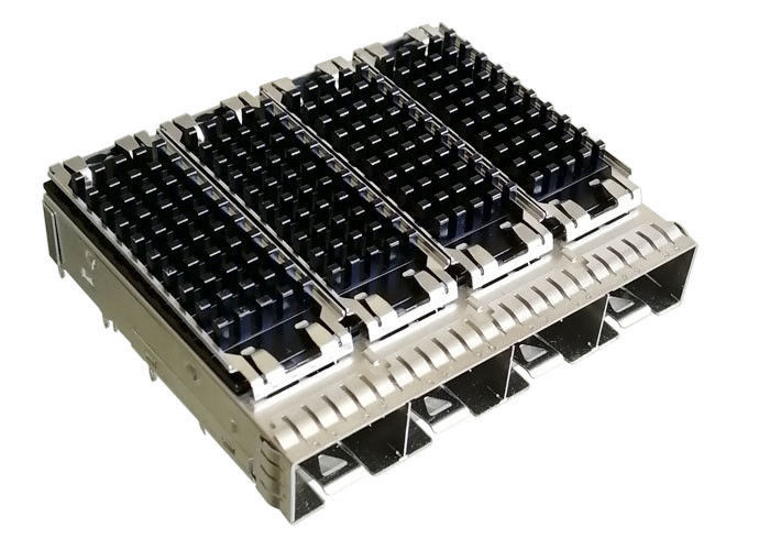 Schermo materiale di EMI della gabbia della lega di rame del connettore del porto di SFP di 4 porti per Ethernet 10G