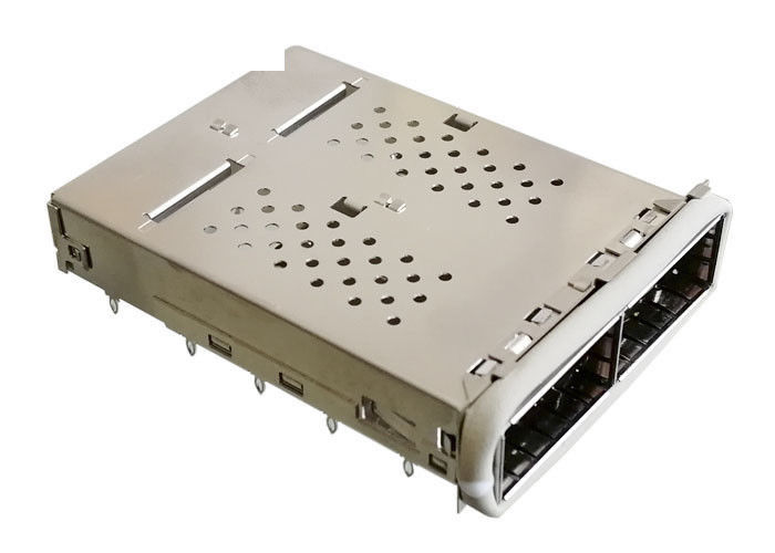 Ethernet Ganged 40G del porto 1x2 del connettore 2 della gabbia di QSFP14 SFP si è applicata con la guarnizione di EMI