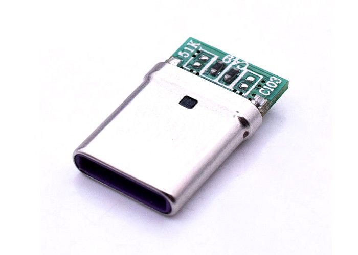 16 connettore del Usb 3,1 C di Pin, tipo connettore del Usb 3,0 di C con il bordo del PWB